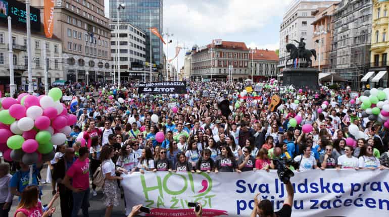 Thousands of Croatians march against abortion Thousands of Croatians march against abortion