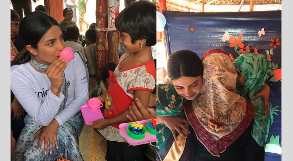 In pictures: Priyanka Chopra spends the day with Rohingya refugee children