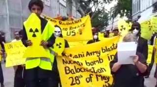 Baloch National Movement stages protest in Germany against 1998 Pakistan nuclear test