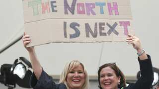 Northern Ireland rally calls on Britain's May to ease abortion rules