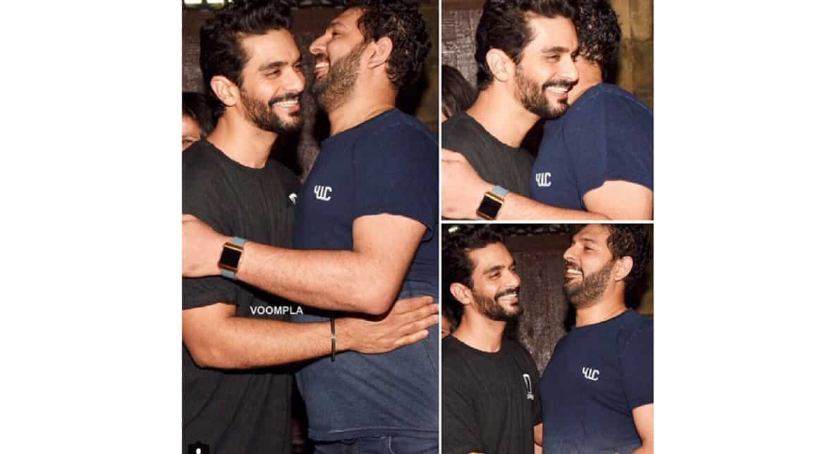Yuvraj Singh and Angad Bedi