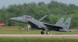 US Air Force F-15 fighter jet crashes in North Sea, pilot missing