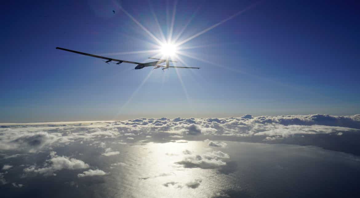 Solar-powered plane takes on Atlantic as part of round-the-world bid