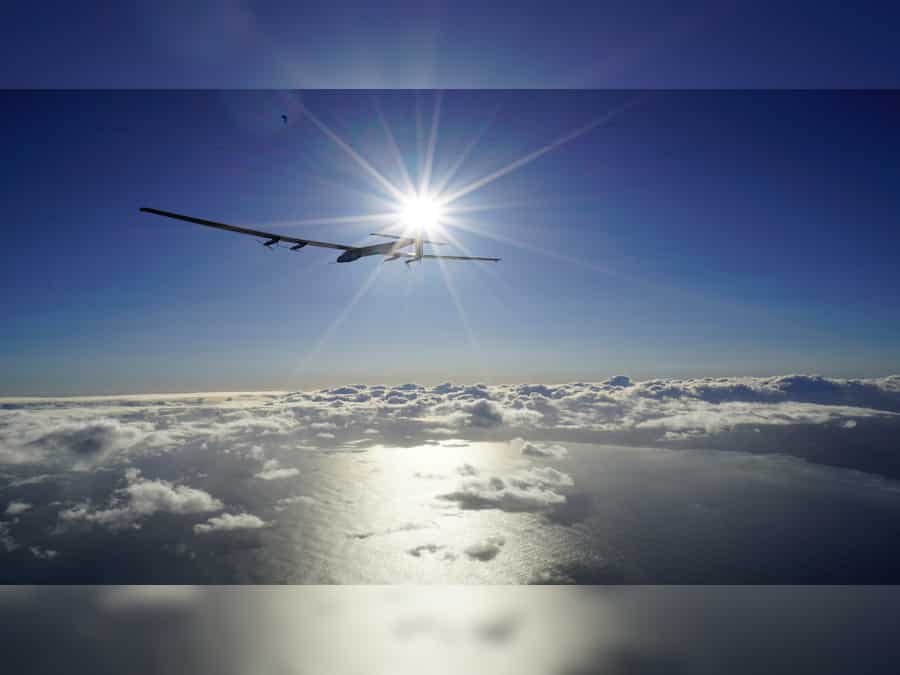 Solar-powered plane takes on Atlantic as part of round-the-world bid