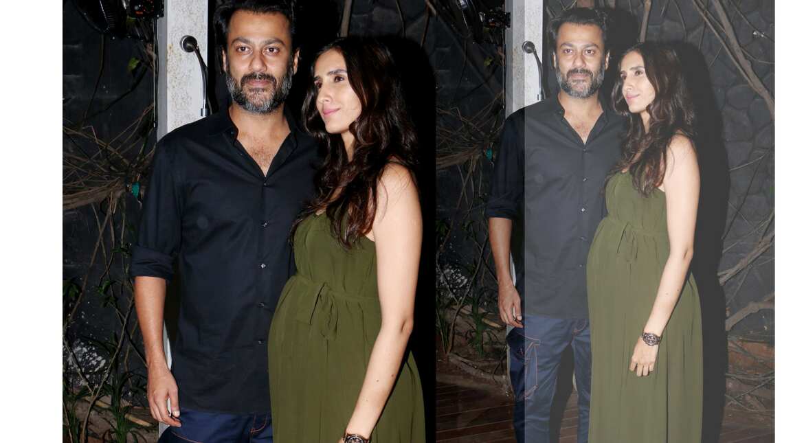 Abhishek kapoor arrived with his pregnant wife Pragya