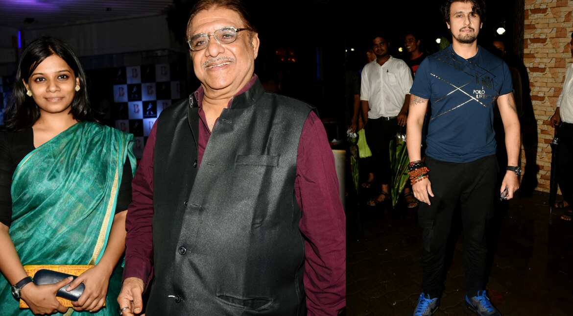 Aanjjan Srivastav and Sonu Nigam at 'Sanju' success party