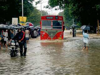 Heavy rainfall in Mumbai leads to water-logging, slow traffic