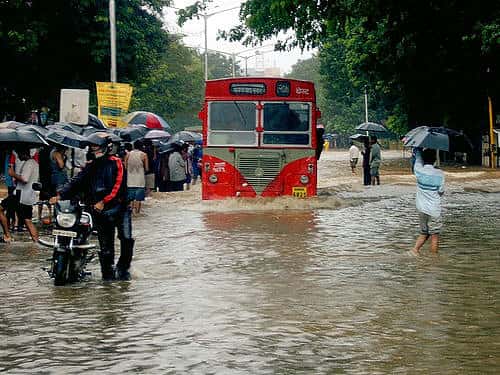 Heavy rainfall in Mumbai leads to water-logging, slow traffic