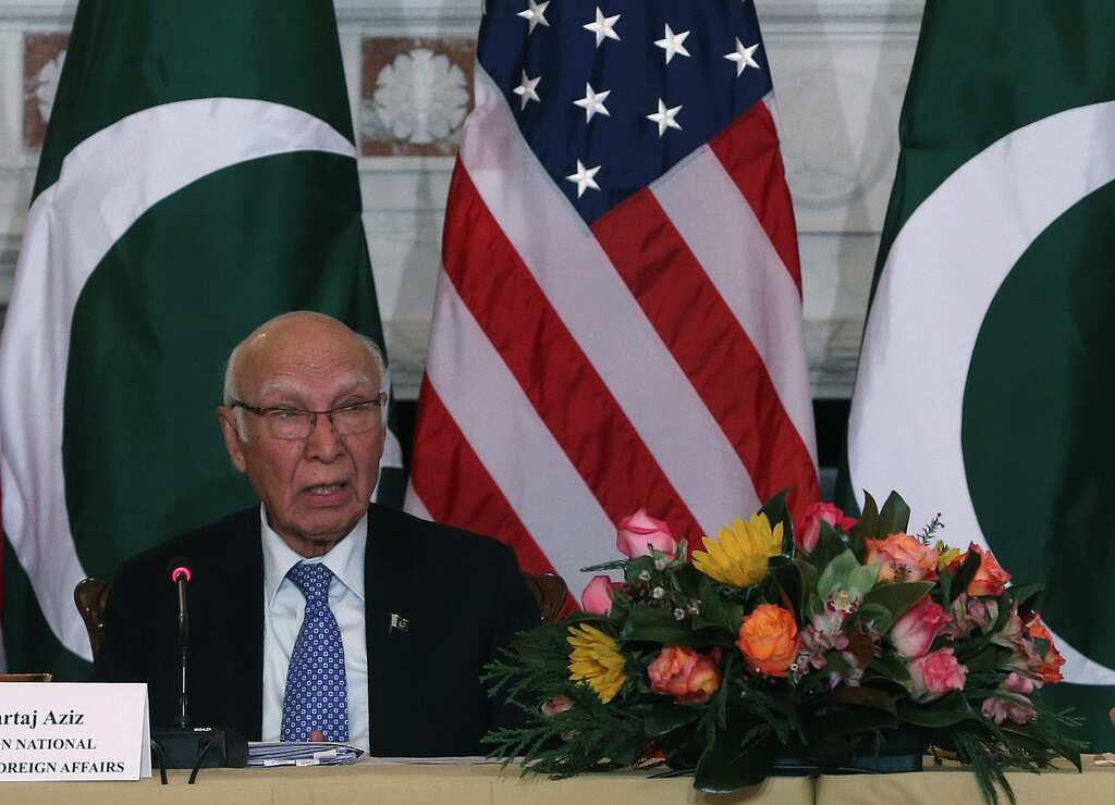 Pakistan only hurdle to Indian hegemony in South Asia: Sartaj Aziz