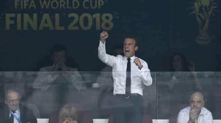 Watch: President Emmanuel Macron's reaction after France won the FIFA World Cup 2018