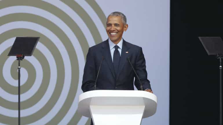 Obama's 16th annual Mandela lecture begins in Johannesburg Obama's 16th annual Mandela lecture begins in Johannesburg