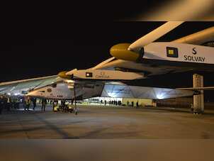Solar plane lands in Spain after three-day Atlantic crossing
