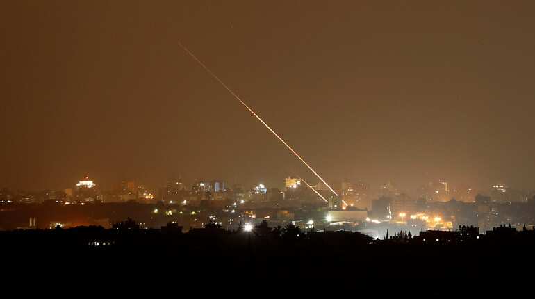 Palestinian rocket attack on Israeli city draws Gaza air strikes