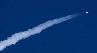 Atlas V rocket launches with US navy communications satellite