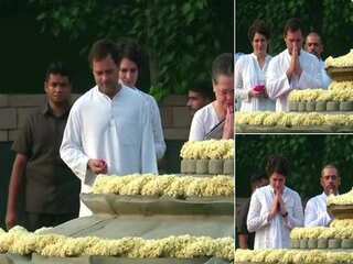 Sonia, Rahul pay tribute to Rajiv Gandhi on his birth anniversary