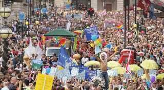 Thousands take to London's streets for annual gay pride parade
