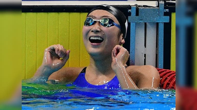 Japan's Ikee wins record sixth Asian Games swim gold