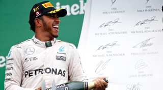 Hamilton hoping for a hat-trick in Baku