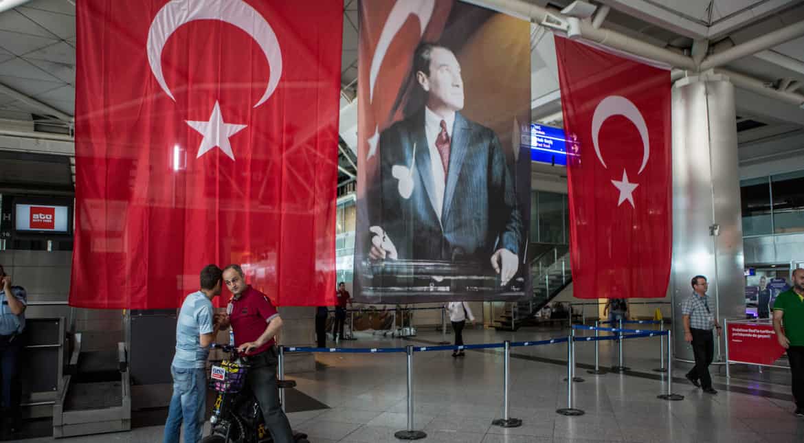 Three bombers opened fire to create panic outside Turkey's largest international airport on Tuesday night?before two of them got inside?and blew themselves up.