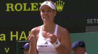 Kerber beats Halep, through Wimbeldon semi-final