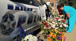 Police and African-American community unite in Dallas after shooting