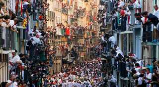 One man's silent run with Pamplona's thundering bulls