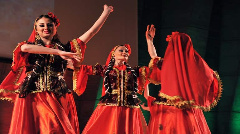 Afghan women performing during the Nowruz festival