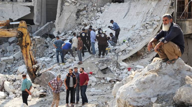 After 42 die, US claims deadly Syria air strike but denies targeting mosque After 42 die, US claims deadly Syria air strike but denies targeting mosque