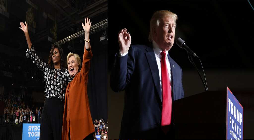 US elections: First Lady joins Clinton's campaign trail as Trump uses Modi's tagline to woo voters