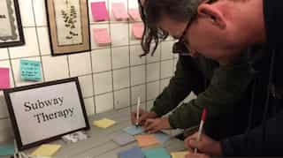 Photos: Post-election love notes take over NYC subway
