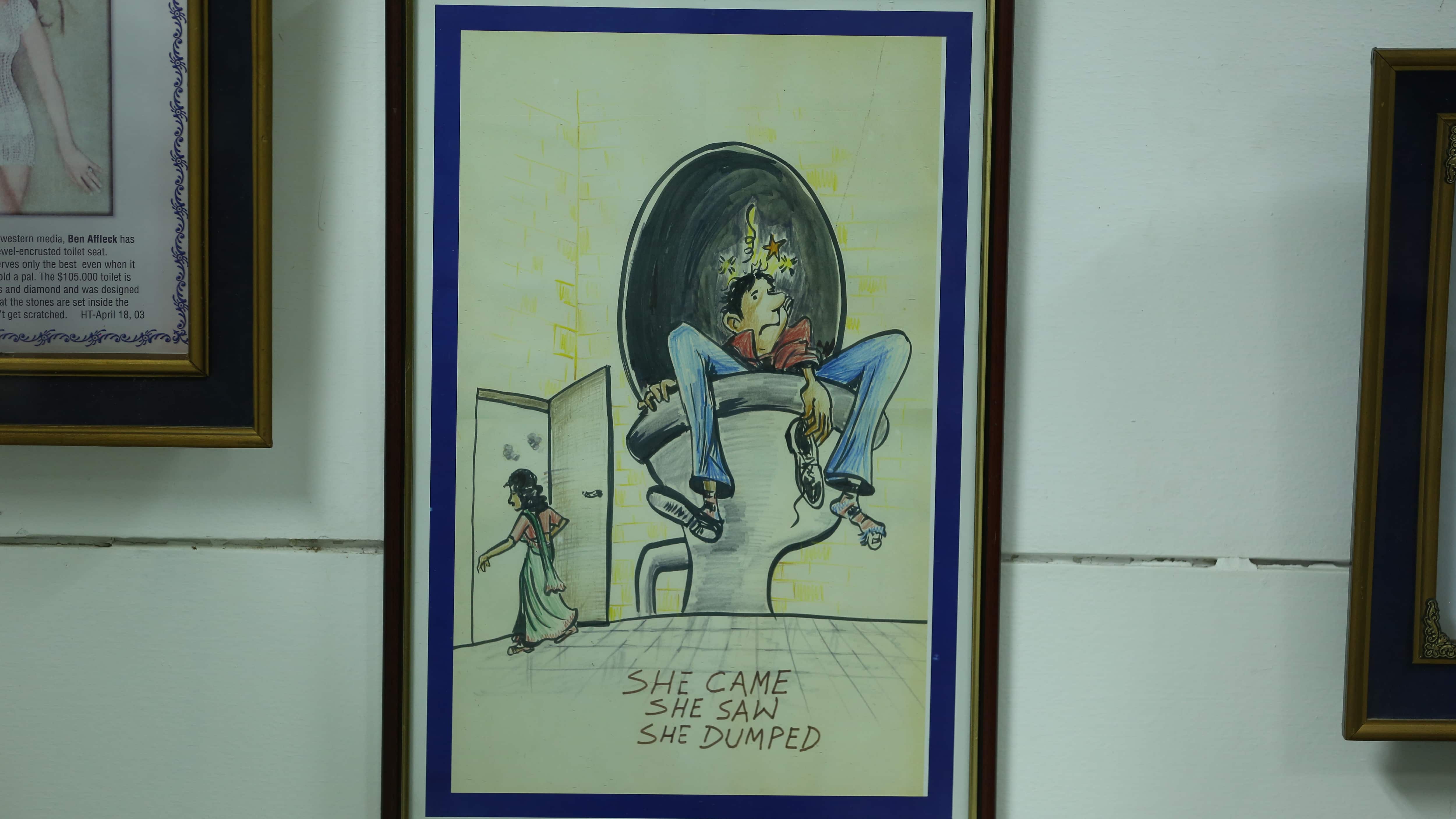The museum is home to many funny pictures and paintings around sanitation and hygiene