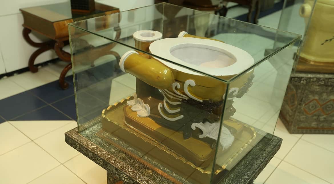 The museum celebrates the concept of a toilet