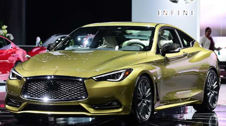 The Infiniti Q60S is on display at the ongoing auto show.