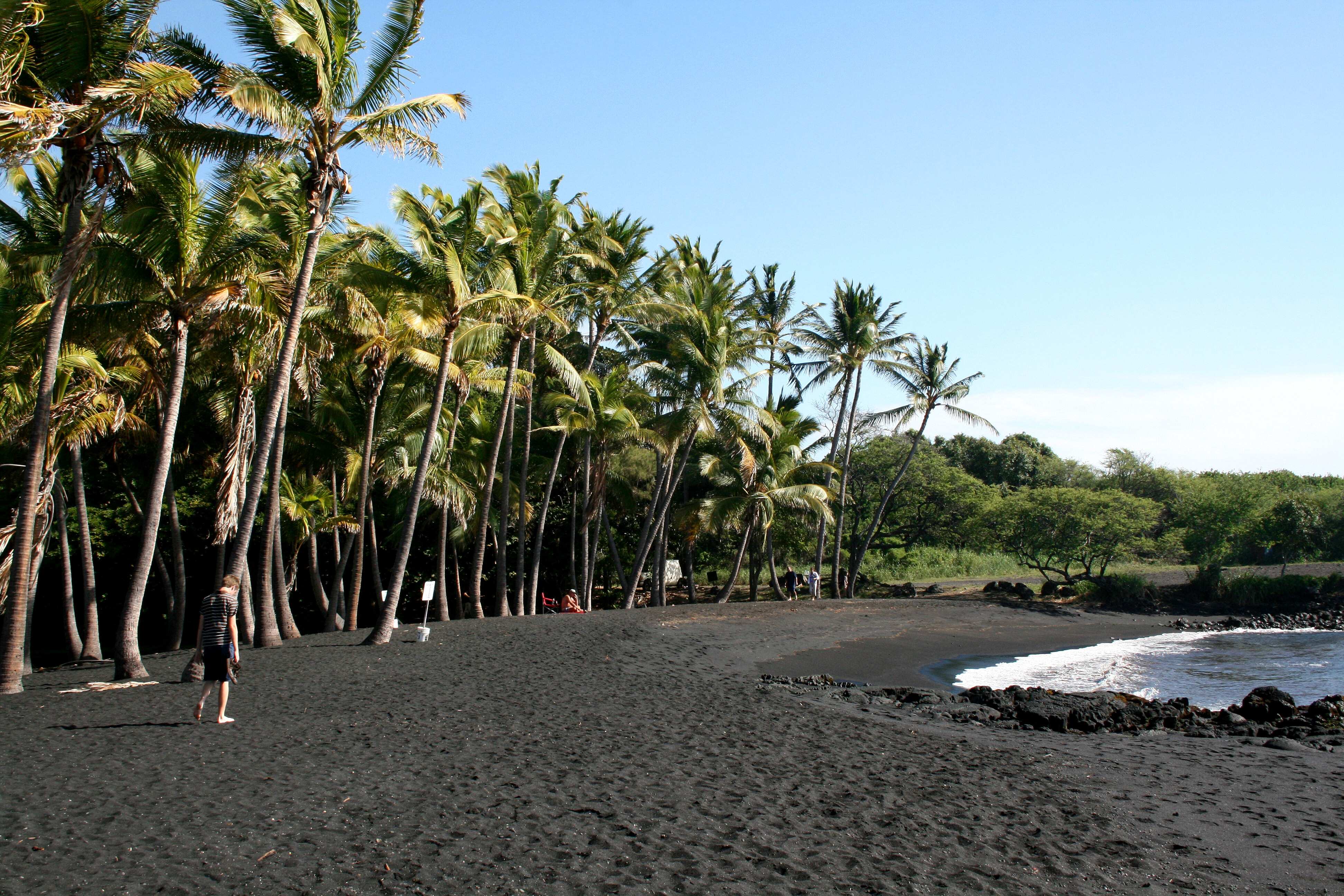 Punaluu Black Sand Beach, Hawaii Island