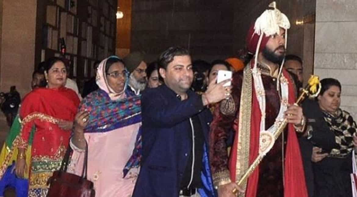Yuvraj Singh on his wedding day.