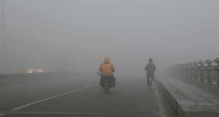 Cold, foggy winter morning in Delhi