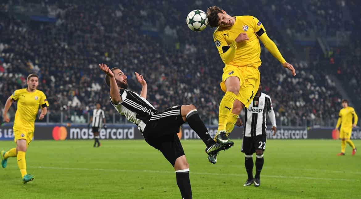 Argentina striker Gonzalo Higuain led Juventus to their  2-0 win over Dinamo Zagreb.