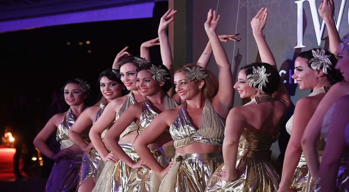 Dancers perform during the fifth IWC Filmmaker Award gala dinner at the 13th Dubai