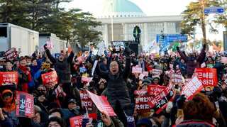 South Koreans celebrate impeachment of President Park