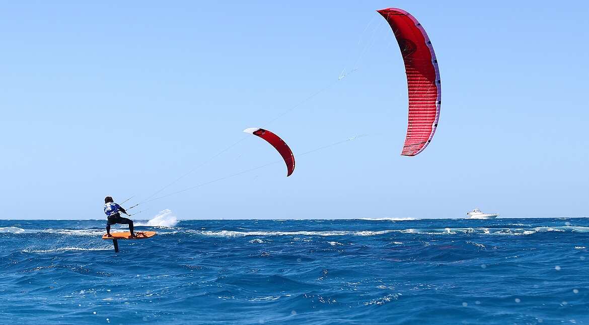 Competitors race from Rottnest Island to Leighton Beach during the Red Bull Lighthouse