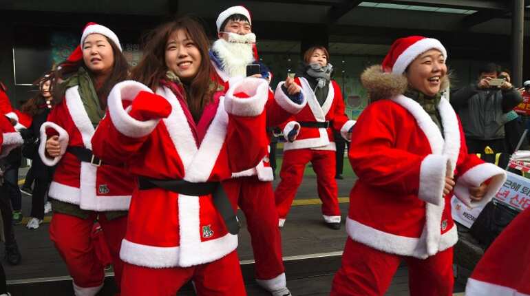 S. Korea: Protesters in Santa outfits push for president's ouster S. Korea: Protesters in Santa outfits push for president's ouster