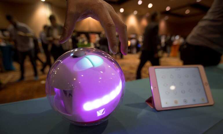A Laka smart toy and app to benefit special needs children are shown during the 2017 Consumer Electronics Show (CES) in Las Vegas, Nevada.