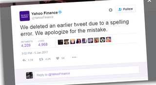 Twitterati troll Yahoo Finance for making racist typo in tweet