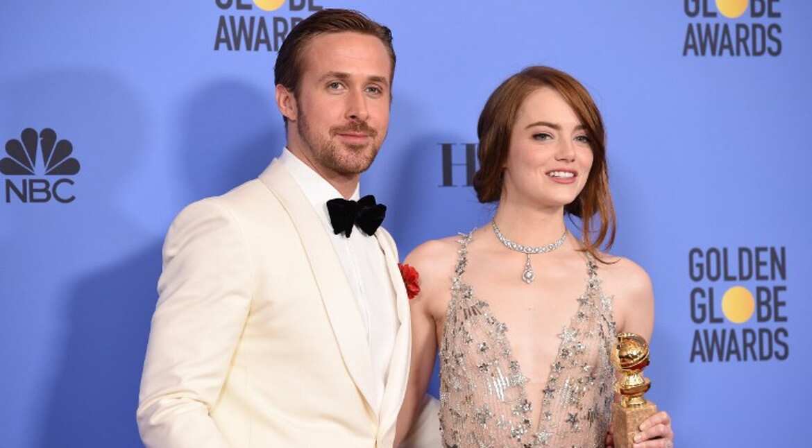 Actors Ryan Gosling and Emma Stone won Best Performance by an Actor/Actress in a Motion Picture ? Comedy or Musical for  'La La Land'.