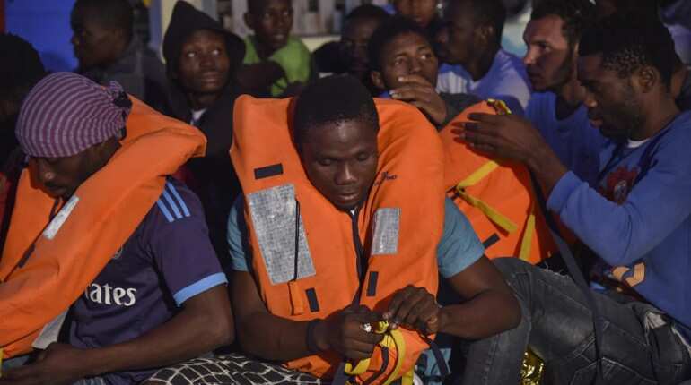 8 migrants dead, four rescued as boat capsizes in Mediterranean 8 migrants dead, four rescued as boat capsizes in Mediterranean