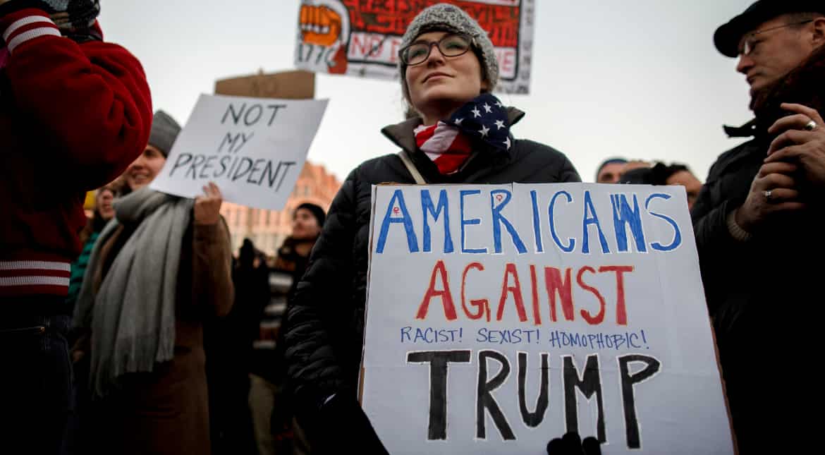 Millennial women protest Trump in the streets, many for first time Millennial women protest Trump in the streets, many for first time