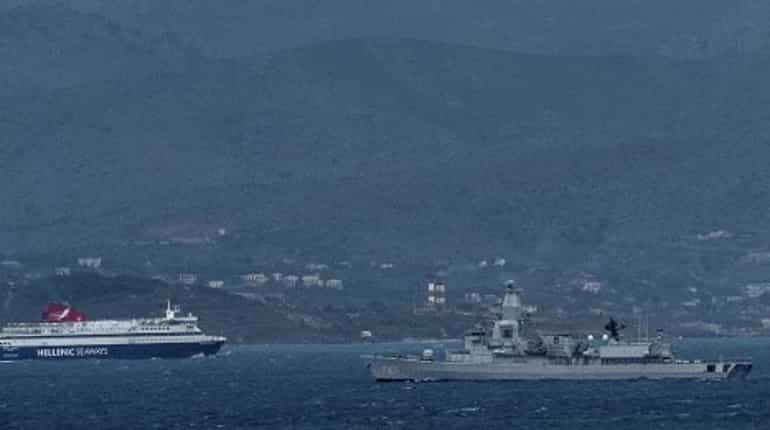 Greek, Turkish warships face off near disputed Greek islets in the Aegean