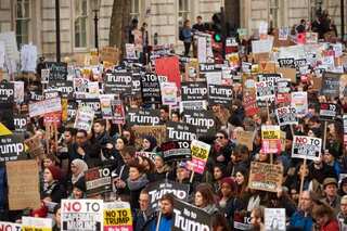 From London to Paris to New York, thousands converge for anti-Trump protests
