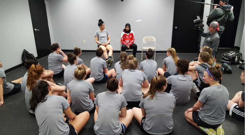 Emirati woman joins favourite NHL ice hockey team