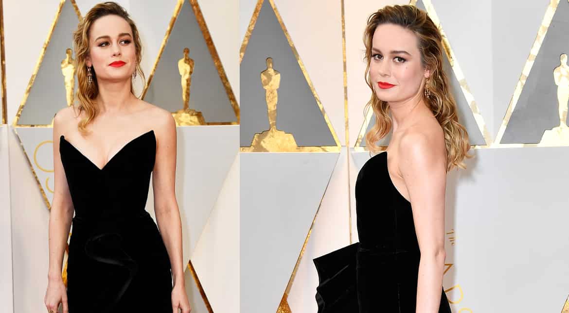 Actress Brie Larson was stunning in a black number.